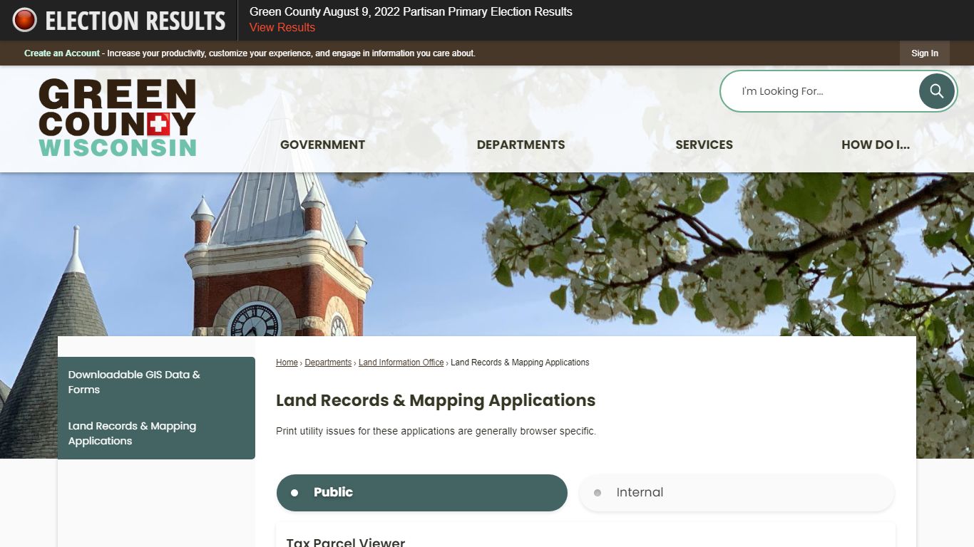 Land Records & Mapping Applications | Green County, WI